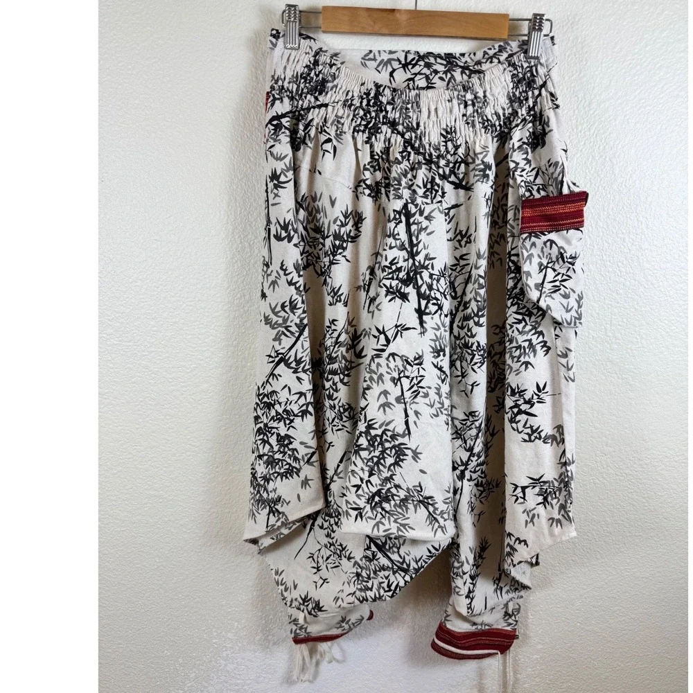 Harem Pants Bamboo Kimono Baggy Cotton Boho Hippie Drop Crotch‎ Samurai Yukata